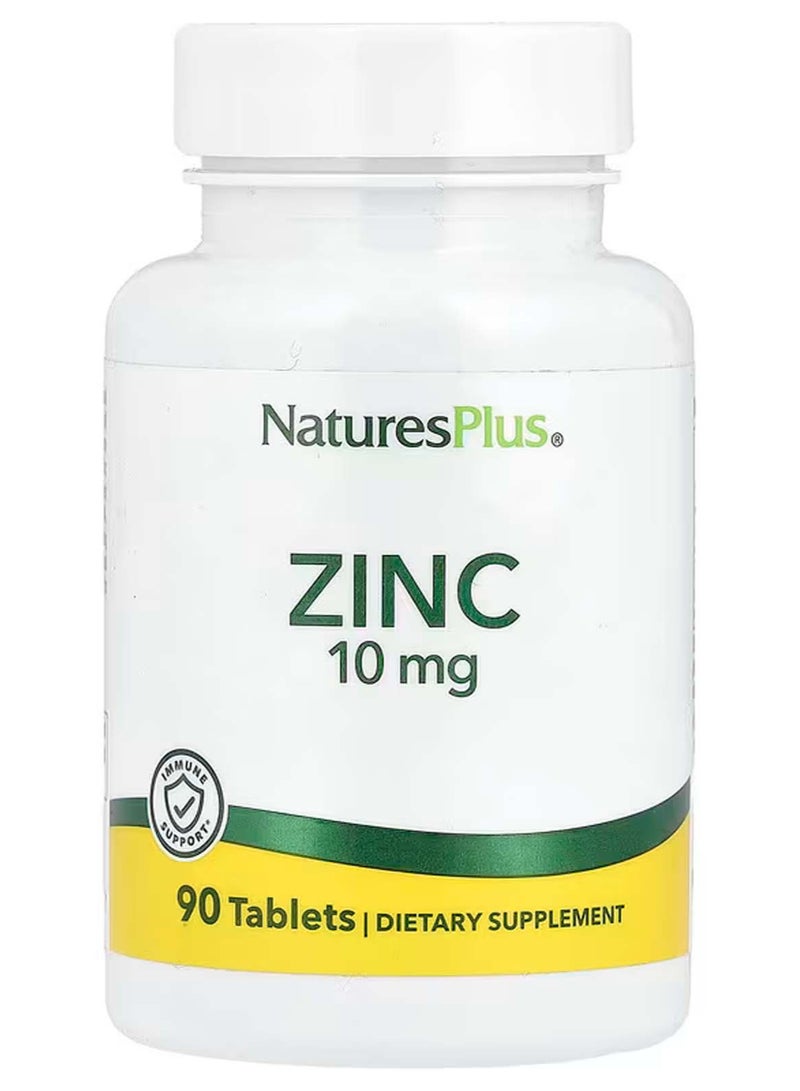 NaturesPlus Zinc, 10 mg, 90 Tablets - Image 1