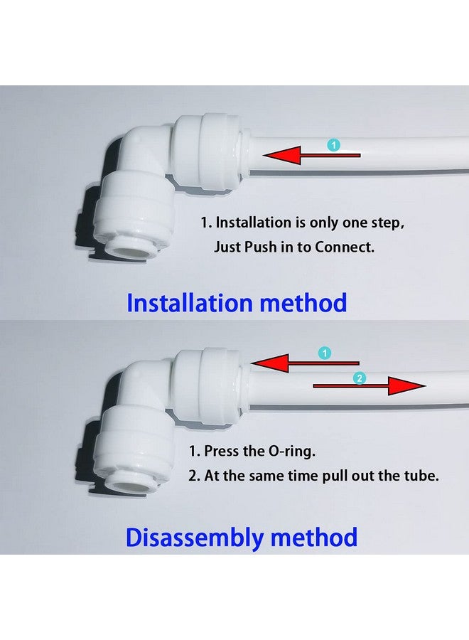 MALIDA Quick Connector Male Adapter Elbow and Straight Combination, 3/8 Inch NPT Thread x 1/4 Inch Tube OD Push to Connect Fittings, for Water Filter purification systems.(pack of 10) - Image 4