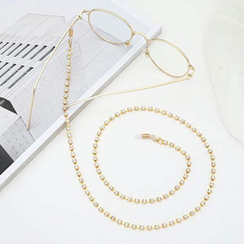 Much Hotter Women Girl Rhinestone Diamond Eyeglass Chain Non-slip Sunglasses Chain Glasses Chain Golden (1) - Image 2