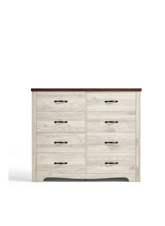 LINSY HOME LINSY HOME  -  Wood Dresser Closet With 8 Drawers , Dressers Organizer for Bed Room Living Room, Kids Room, Nursery, Hallway, Beige Color, size 120L*39.8W*102.1H cm  - Image 4
