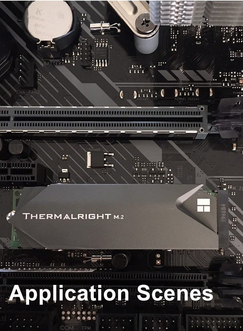 Y&D M.2 Heatsink NVME 2280 SSD Heat Sink Support Single Double Sided M2 Cooling with Thermal Silicone Pads Cooler for Computer PC PS5 PCIE or NGFF SATA Installation - Image 4