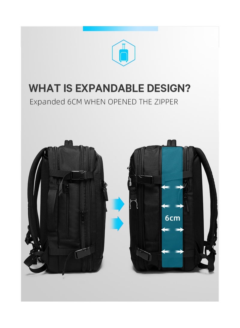 بانجي Bange 22039 smart nylon men black anti theft travel laptop backpacks - Image 3