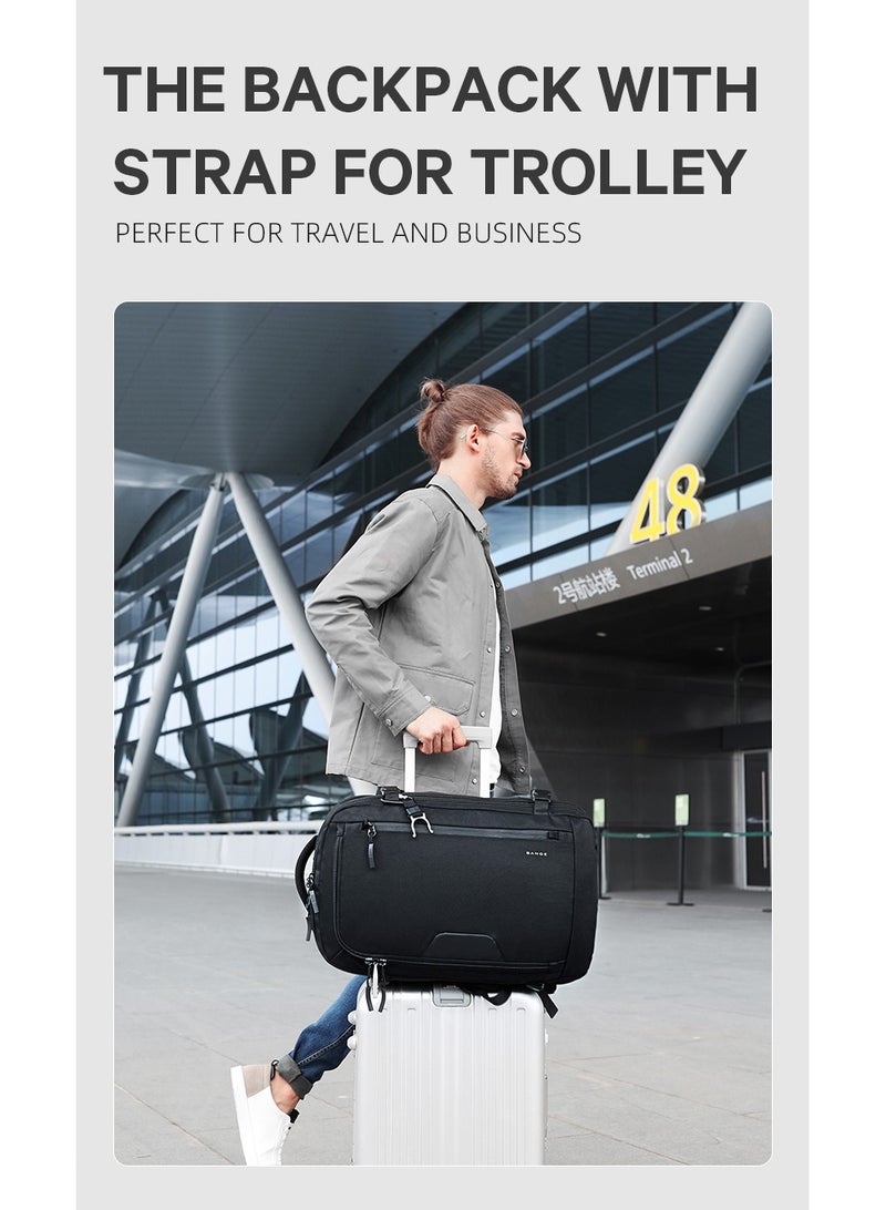 بانجي Bange 22039 smart nylon men black anti theft travel laptop backpacks - Image 5