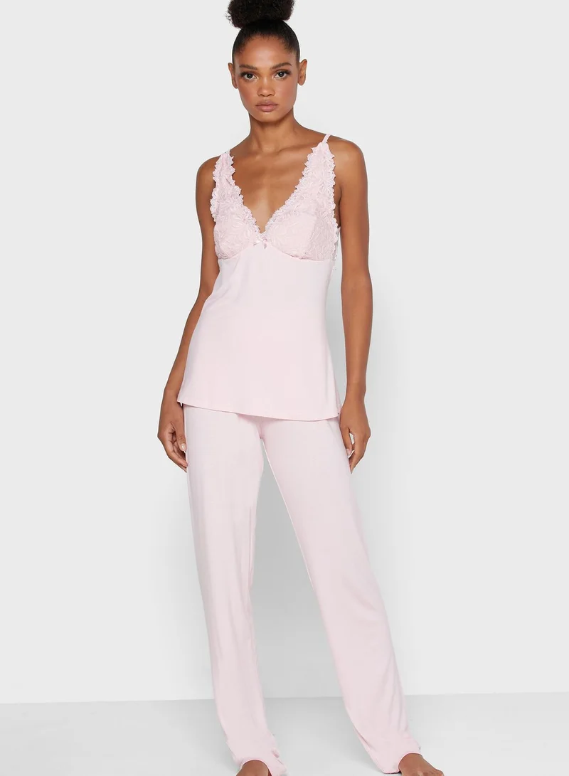 Harmony Lace Detail Pyjama Set