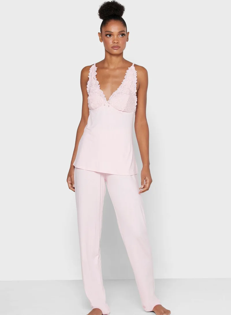Harmony Lace Detail Pyjama Set