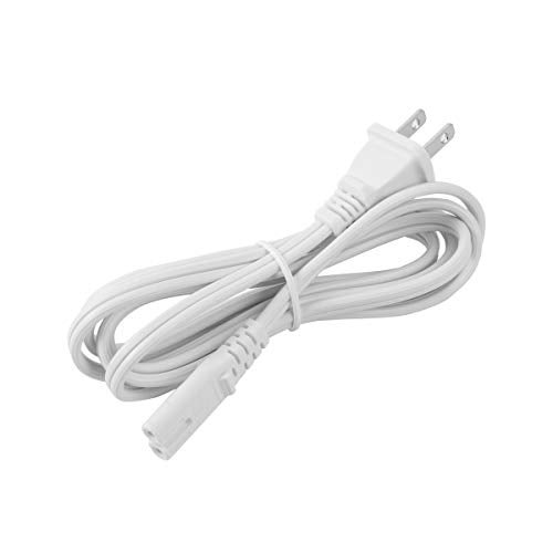 VSEER 2-Pack UL Listed SPT2 18AWG 2 Prong Figure-8 Non-Polarized Universal Replacement Power Cable Cord (NEMA 1-15P to IEC C7),White (1FT) - Image 5
