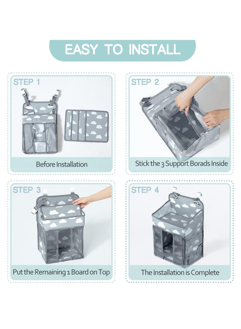 general Baby Changing Table Organiser for Hanging Nappy Organiser Baby Bed Hanging Storage Changing Organiser Hanging Organiser Storage - Image 4