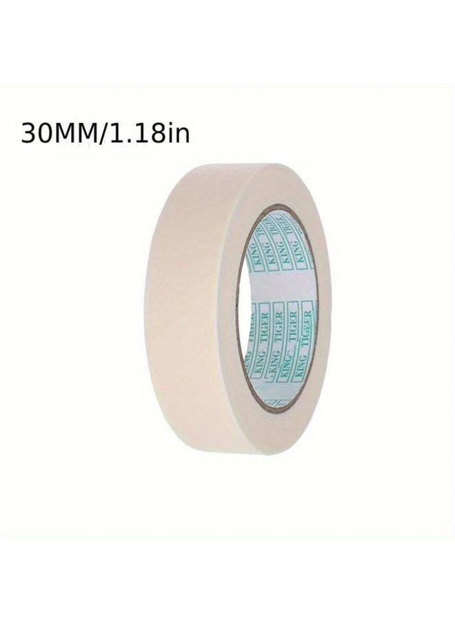 30mm White High Temperature Masking Tape No Residue Easy Tear For DIY Painting Crafts - Image 2