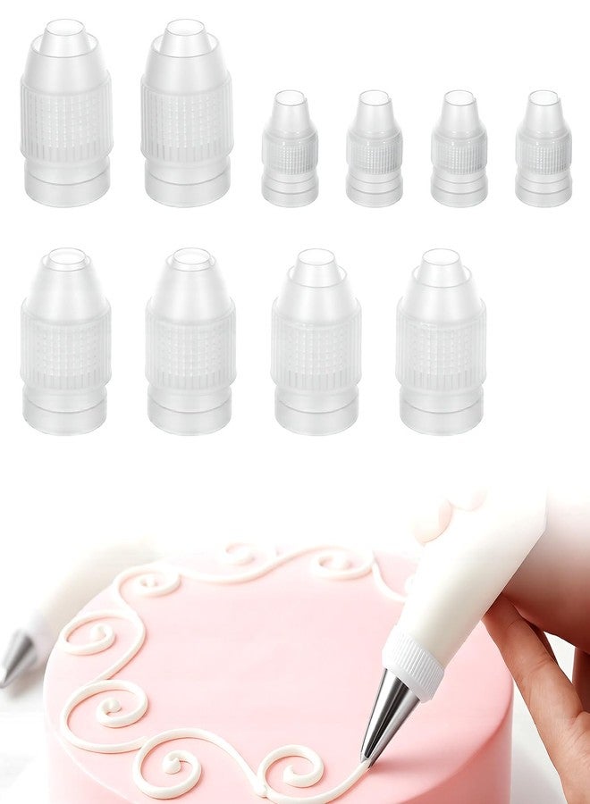 Neyauo Couplers for Piping Bags - 10 Pack Cake Decorating Coupler Plastic Piping Bag Couplers for Pipings Bags and Icing Nozzles (4 Sizes) - Image 1