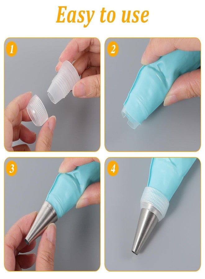 Neyauo Couplers for Piping Bags - 10 Pack Cake Decorating Coupler Plastic Piping Bag Couplers for Pipings Bags and Icing Nozzles (4 Sizes) - Image 3