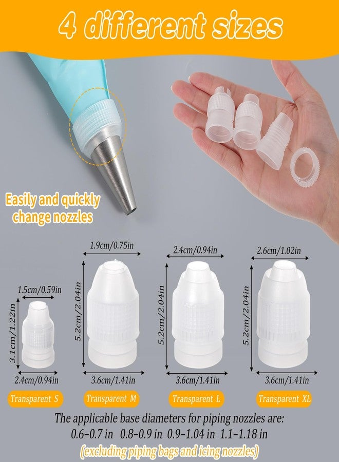 Neyauo Couplers for Piping Bags - 10 Pack Cake Decorating Coupler Plastic Piping Bag Couplers for Pipings Bags and Icing Nozzles (4 Sizes) - Image 2