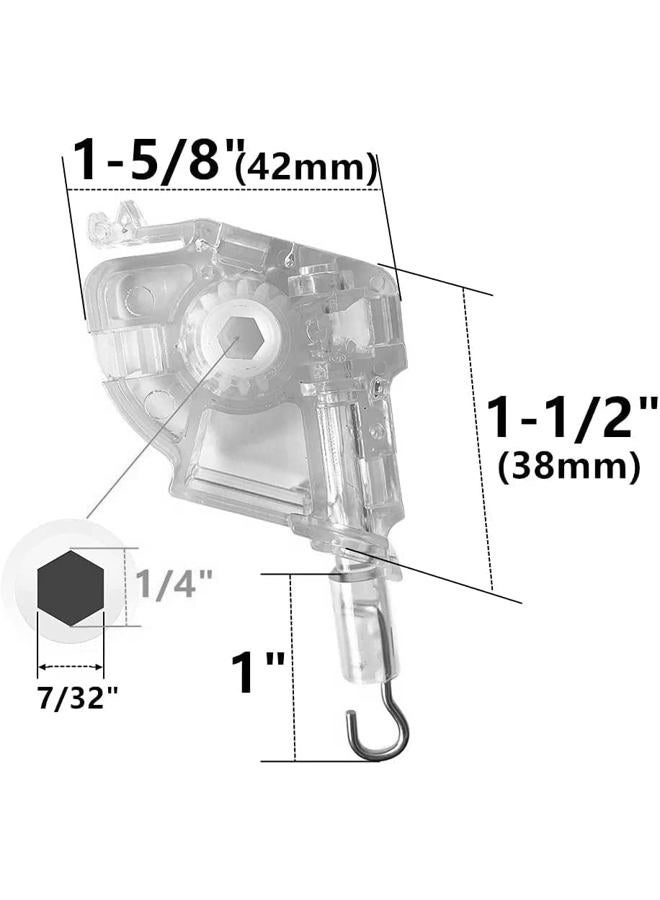 APUXON 4pcs Wand Tilter for 2" Blinds Hexagon Shaped Gear Hook Connection for 2" Low Profile Horizontal Blinds - Image 2
