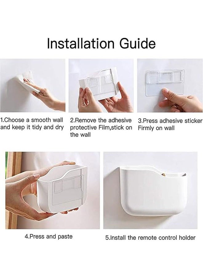 Hihonor Adhesive Remote Control Holder,TV Remote Holder Wall Mount With Self Adhesive, Remote Control Shelving for Home Office Desk  - Image 4