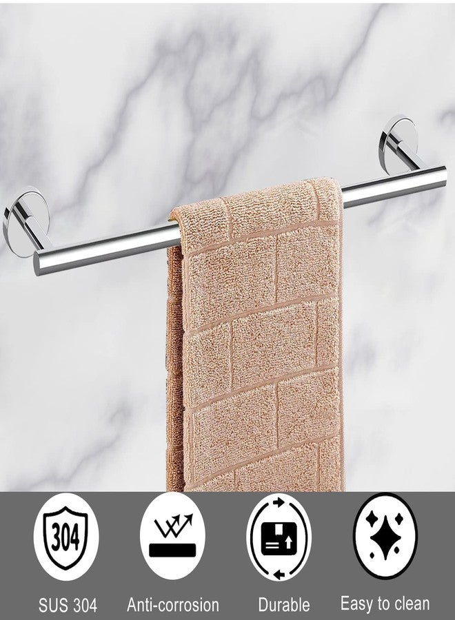 Cilee 8 Piece Polished Chrome Bathroom Hardware Set, 24inch Bathroom Towel bar+Towel Ring+Toilet Paper Holder+ Robe Towel Hook, SUS304 Stainless Steel Bathroom Accessory Set - Image 2