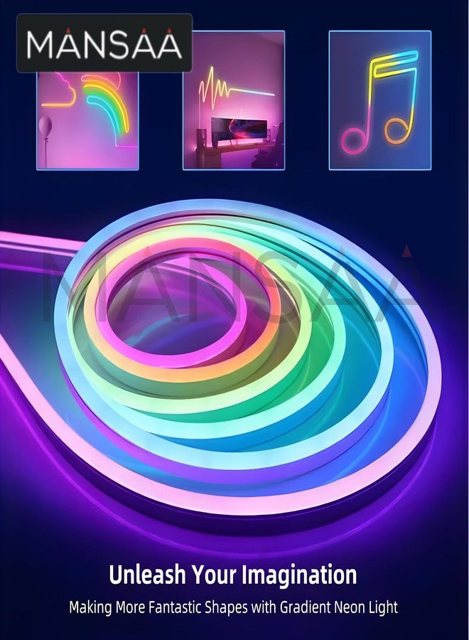MANSAA LED Strip Light | 5 Metre | Neon Light Strip, Neon Light, Neon, App & Remote Control, 8 Blinking Modes, Music Sync, USB Powered (RGB) - Image 5