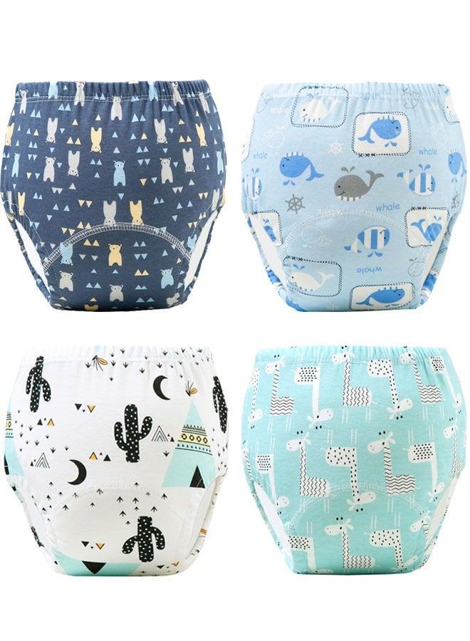 4 Pieces Baby Potty Training Pants, Cloth Diaper for Boy and Girls, Breathable Potty Training Underwear, Size 90, Suitable for Baby Weight below 8.5kg - Image 1