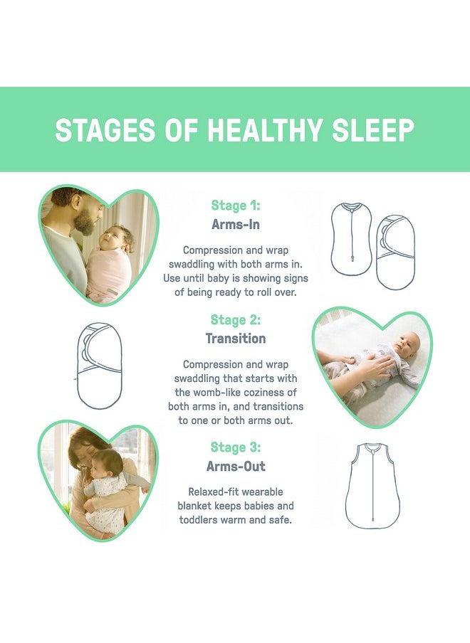 SwaddleMe - SwaddleMe by Ingenuity Night Sack Sleeper, For Ages 6-12 Months, 16-24 Pounds, Up to 30 Inches Long, 2-Pack Loose-fit Baby Swaddle Sack Wearable Blanket - Image 1