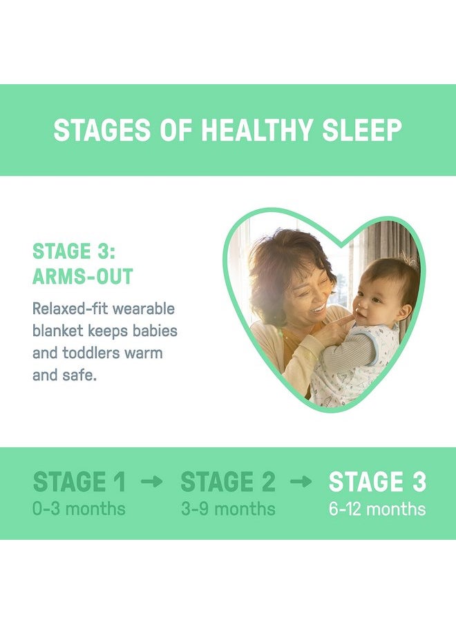 SwaddleMe - SwaddleMe by Ingenuity Night Sack Sleeper, For Ages 6-12 Months, 16-24 Pounds, Up to 30 Inches Long, 2-Pack Loose-fit Baby Swaddle Sack Wearable Blanket - Image 1