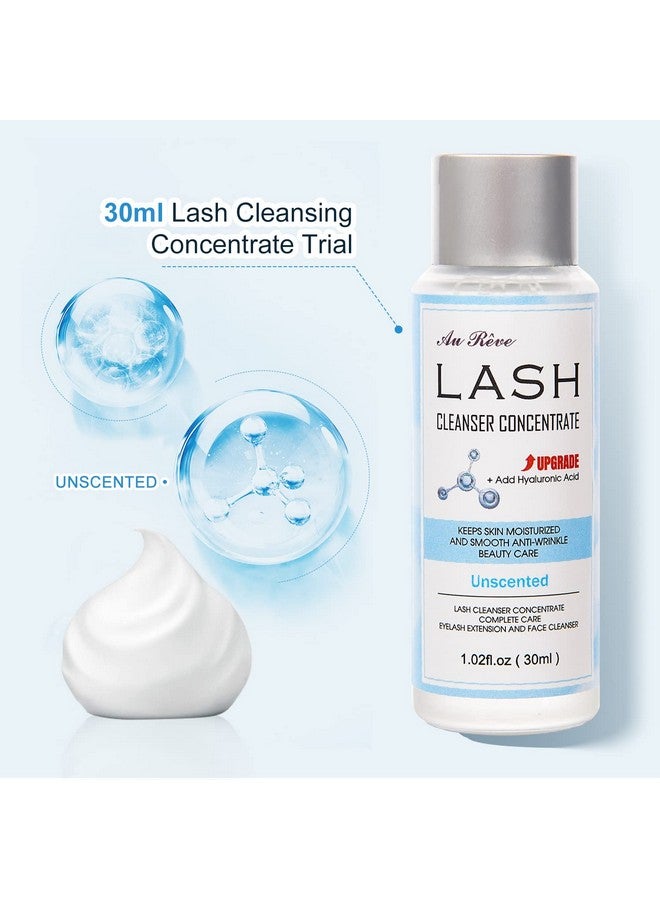 AuReve Lash Shampoo Concentrate 30ml Lash Cleanser Concentrate Add Hyaluronic Acid Oil-Free Lash Extension Shampoo Perfect for Salon，Unscented - Image 3