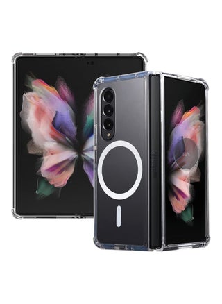 Magnetic Clear Case for Samsung Galaxy Z Fold 3 5g, Compatible with Magsafe Card Wallet and Wireless Charger, Transparent Shockproof and Drop-Proof Case Cover For Fold 3 Clear - pzsku/Z1C06D6F5CEC8C8F70F8FZ/45/_/1704407613/7371cd65-bd11-4280-80cc-a39f6b75a60d