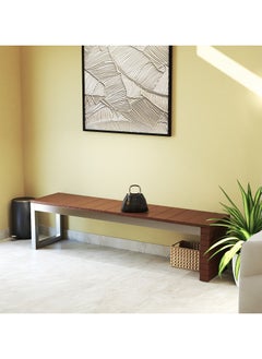 RIGID Stainless Steel Bench with Wooden Top  45x182x43cm  - Image 5