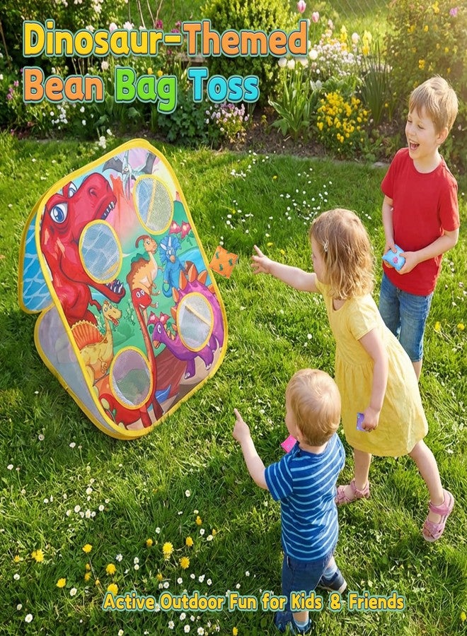 HelloJoy Dinosaur Bean Bag Toss Game: Outdoor Toys Cornhole Board for Kids Toddlers, Party Activities Carnival Outside Yard Backyard Beach Games for Kids Boys Toddlers Ages 3 4 5 6 7 8 Year Old Birthday Gifts - Image 5