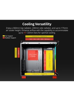 MONTECH King 95 PRO Dual-Chamber ATX Mid-Tower PC Gaming Case, High-Airflow, Toolless Panels, Sturdy Curved Tempered Glass Front, 6 ARGB PWM Fan Pre-Installed with Fan Hub, Red  - Image 3