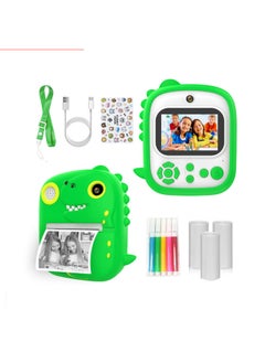 Generic P3 Dinosaur Polyod Children's Camera Printer HD Children's Toy Photo Video Multifunctional Gift-Color:Pink (with 32G Memory Card Reader)  - Image 2