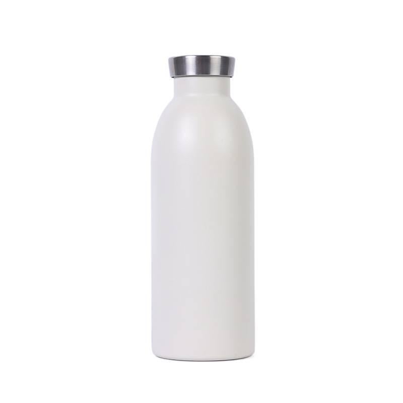 قارورة مياه معزولة، ستانلس ستيل، 350 ml من الستانلس ستيل باللون الأبيض - Image 1