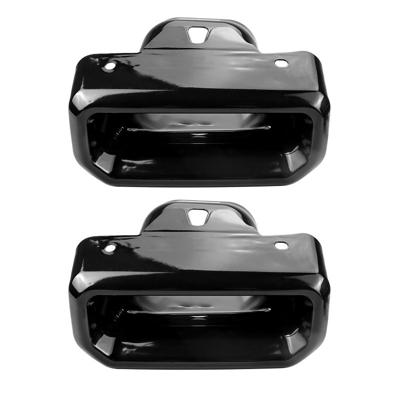 2PCS Exhaust Tips Bezels Set Compatible with Chevy SilveradoGMC Sierra 2019 2020 2021 2022 2023 2024 Black RHLH Tip Replace 2253506 84434641 84434642