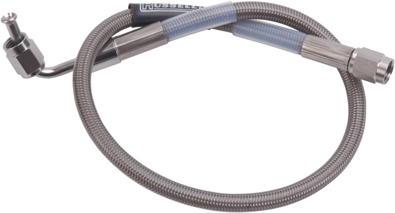 Edelbrock/Russell 90-Degree -3AN to Straight -3AN Hose Assembly - Image 1