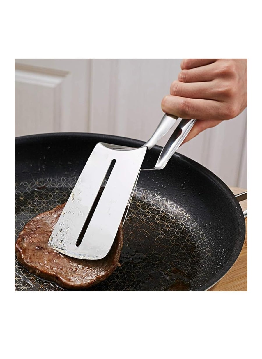 Ekdant EKDANT Stainless Steel Serving Tongs 12Inch Durable Kitchen Tongs for Grilling BBQ Buffet Serving HeatResistant AntiSlip Handles Easy Grip Perfect for Cooking Food Handling  - Image 4