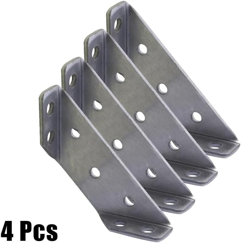 4pcs Stainless Steel Right Angle Corner Brackets Furniture Hardware Fasteners - Image 3