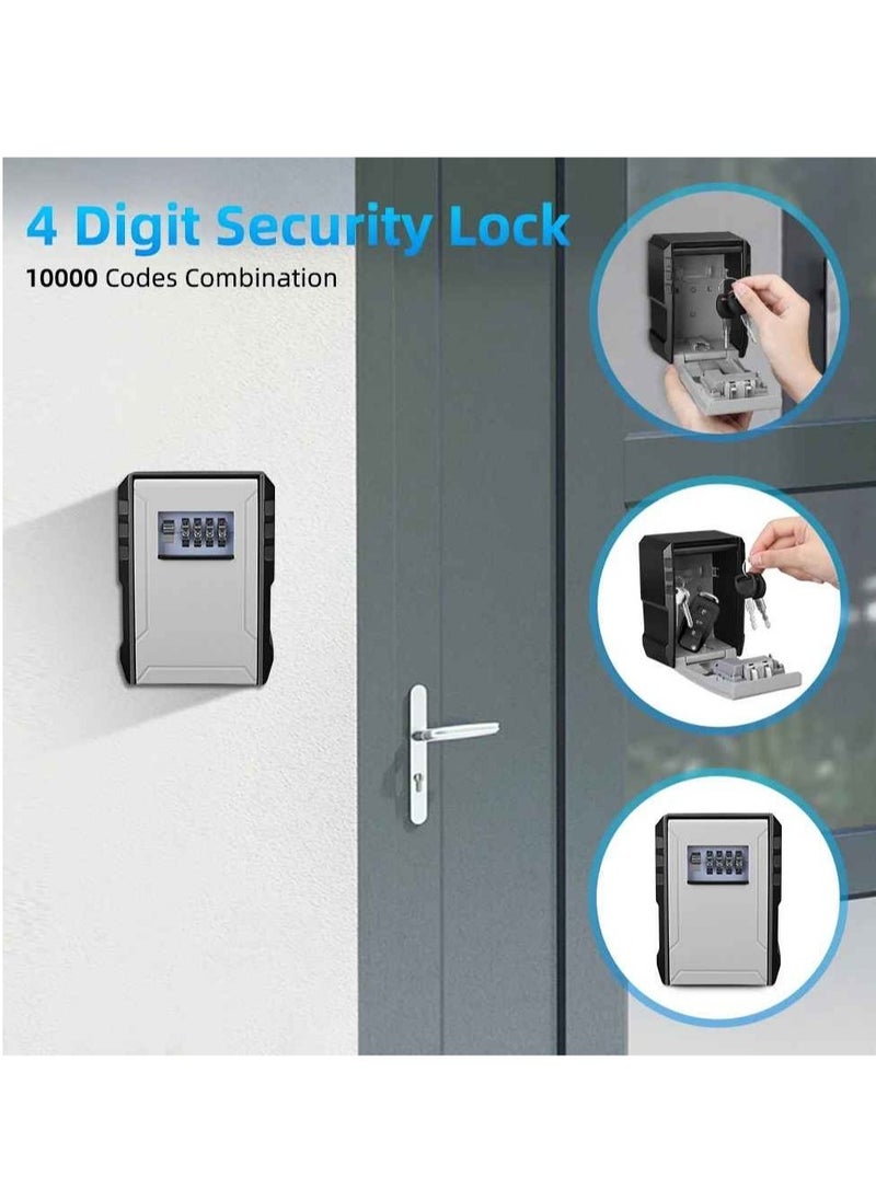 Generic - Key Safe Box, 4 Digit Combination Key Box, Wall Mounted Large Capacity Key Security Box, Waterproof Anti Theft Key Storage Box With Resettable Code, (2pcs, Super Large Size) - Image 1