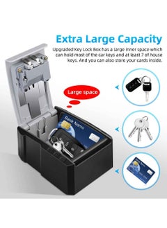 Generic Key Safe Box, 4 Digit Combination Key Box, Wall Mounted Large Capacity Key Security Box, Waterproof Anti Theft Key Storage Box With Resettable Code, (2pcs, Super Large Size)  - Image 3
