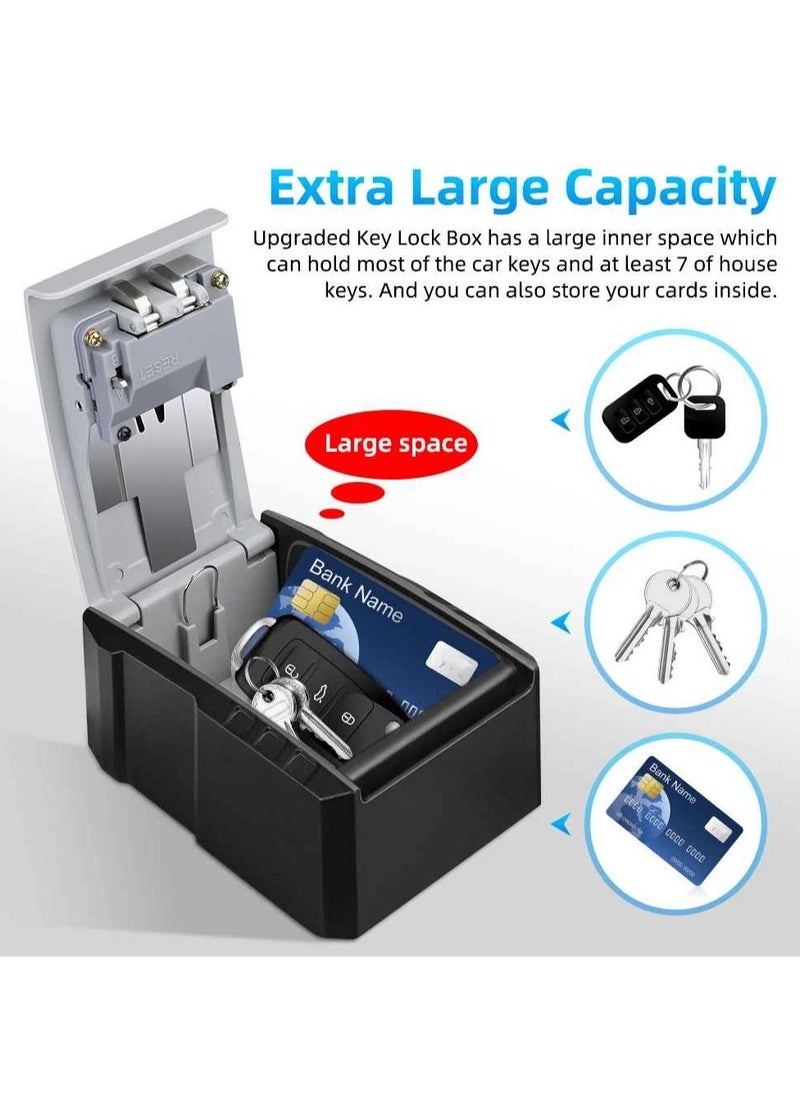 Generic - Key Safe Box, 4 Digit Combination Key Box, Wall Mounted Large Capacity Key Security Box, Waterproof Anti Theft Key Storage Box With Resettable Code, (2pcs, Super Large Size) - Image 1