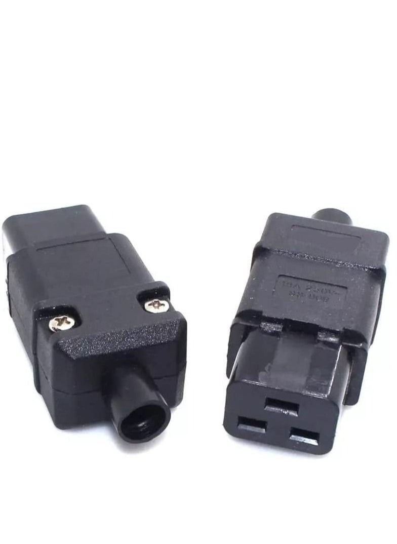 DKURVE - DKURVE® IEC computer ac power connector plug and socket C19 C20 16A 250V (2-SET) - Image 1