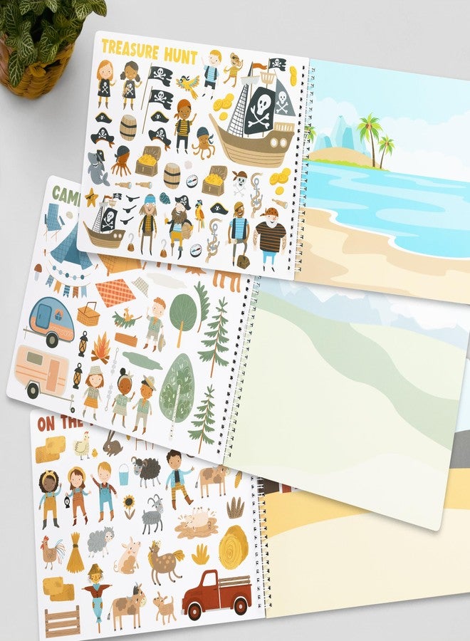 ZICOTO Fun Sticker Book for Toddlers 2-4 Years - Perfect Kids Activity Book with 500+ Beautiful Stickers & 12 Reusable Themes for Entertaining Boys & Girls 4-8 While Traveling - Incl. Coloring Pages - Image 4