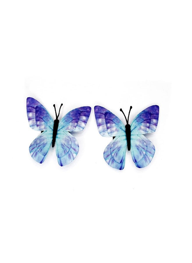 AASA Butterfly Hair Clip/Pins for Kids Hair Accessories Set of 2Pcs (Purple) - Image 1