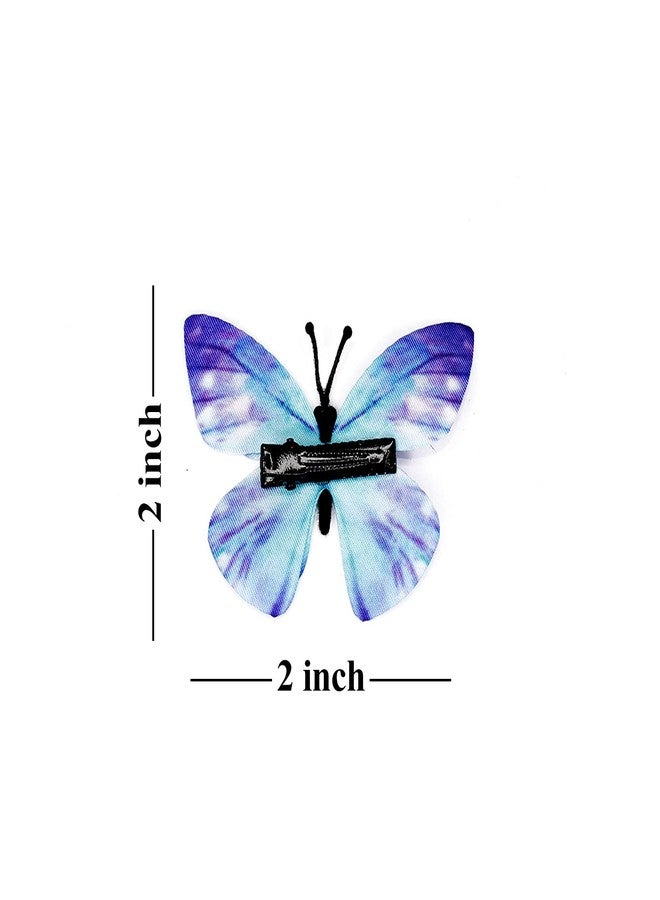AASA Butterfly Hair Clip/Pins for Kids Hair Accessories Set of 2Pcs (Purple) - Image 2