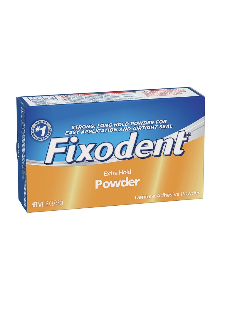 Fixodent Fixodent Denture Adhesive Powder, Extra Hold - 1.6 Oz  - Image 1