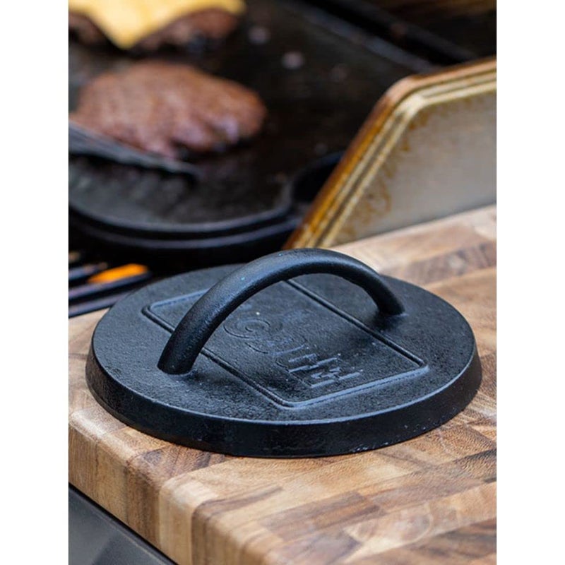 Lodge Pre-Seasoned Round Cast Iron Press - Cast Iron Griddle Press for a Restaurant-Quality Sear - Unparalleled Heat Retention - Use on the Stove or the Grill - 6.25 Inch - Image 3
