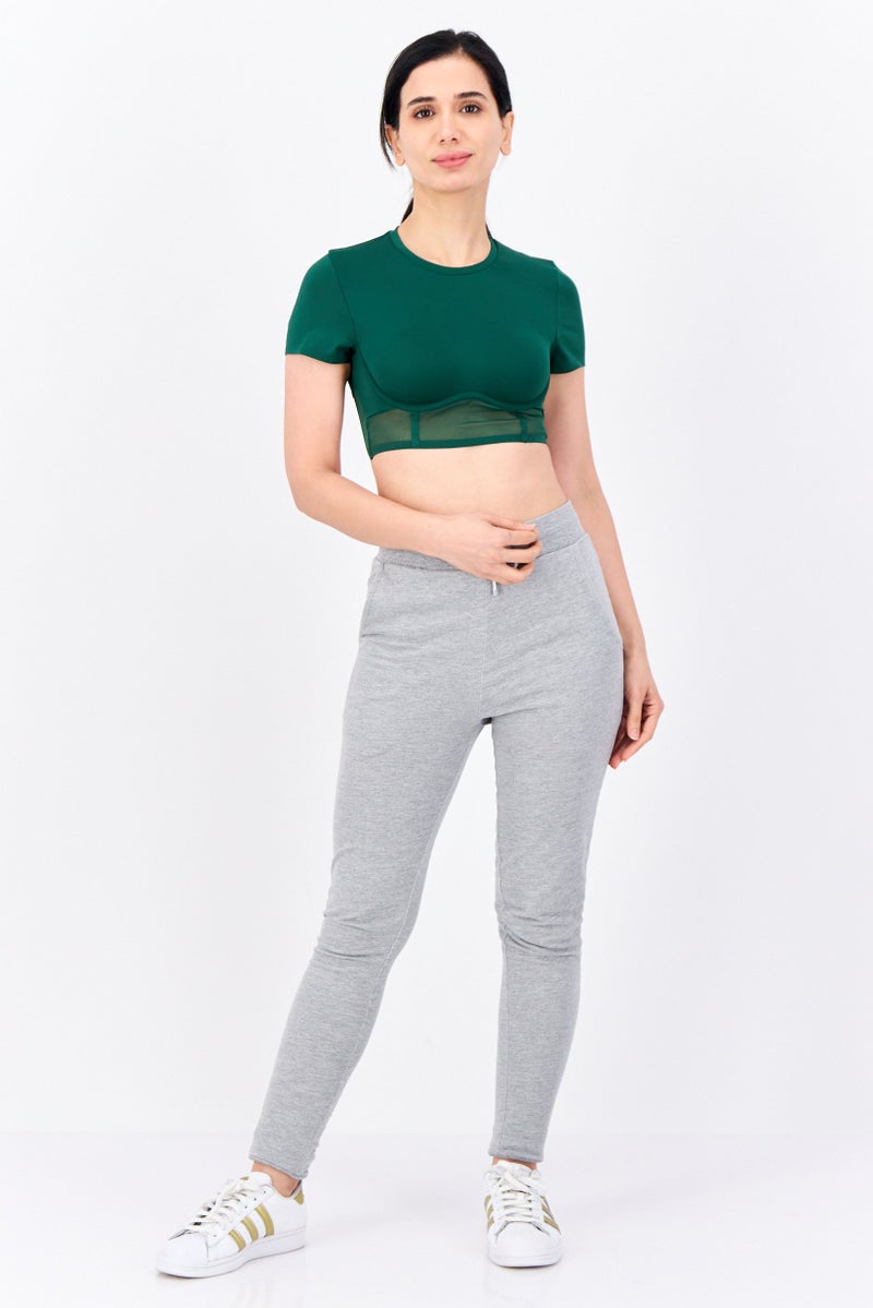 Adidas أديداس × آيفي بارك ملابس رياضية نسائية قمة مبطنة ملائمة، أخضر داكن - Image 4