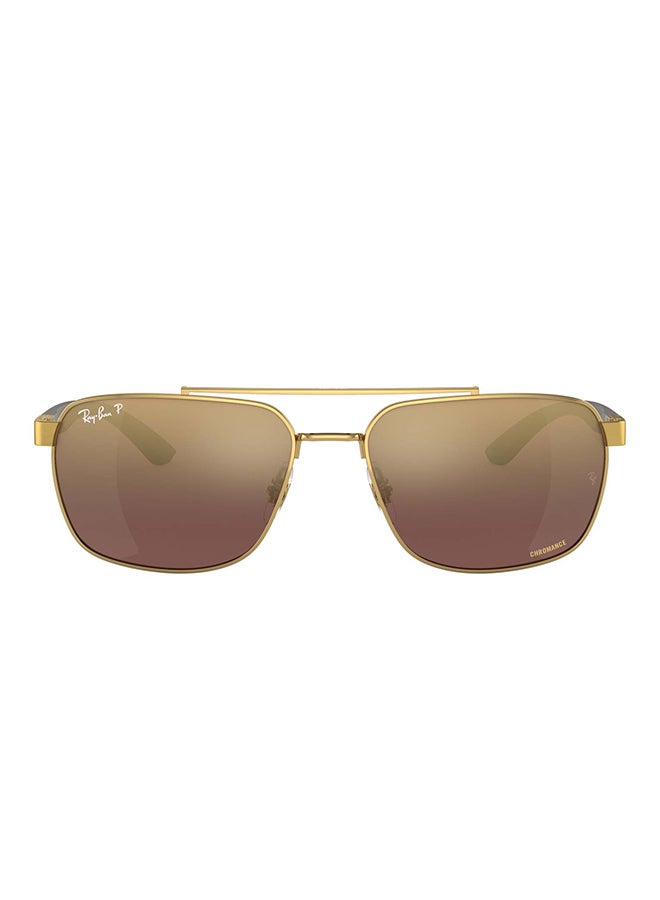 Ray-Ban Men RB3701 001/6B Full RimRectangular Polarized Sunglasses - Lens Size: 59 mm - Image 1
