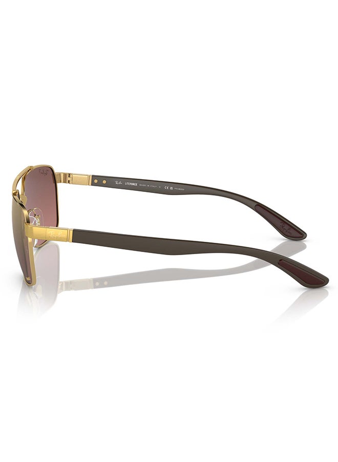 Ray-Ban Men RB3701 001/6B Full RimRectangular Polarized Sunglasses - Lens Size: 59 mm - Image 4