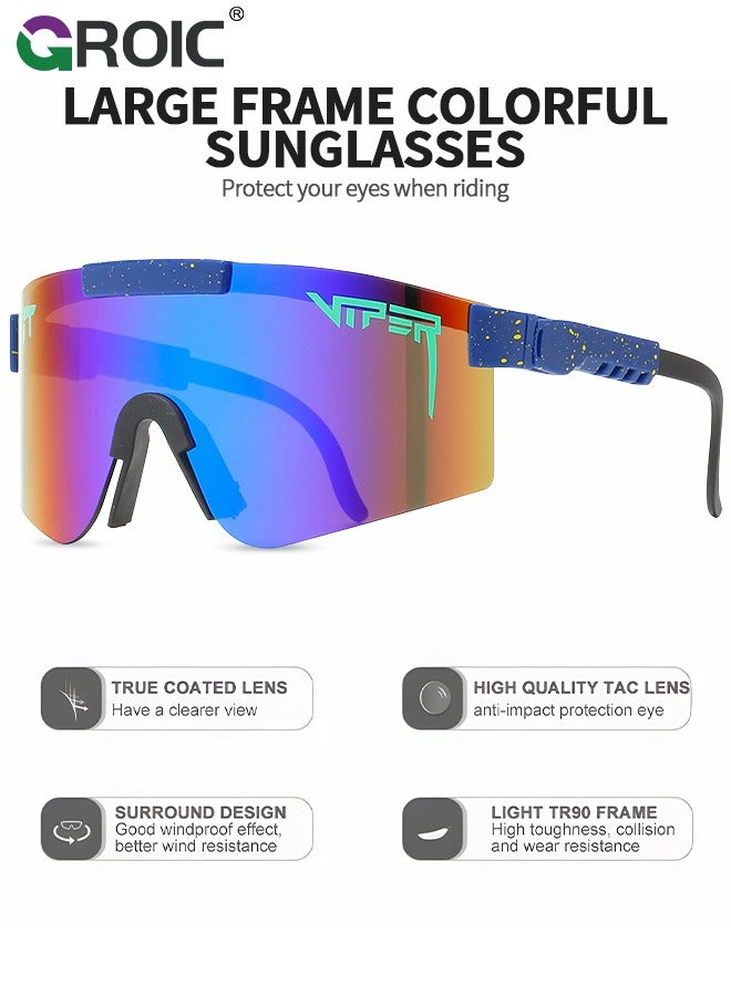 GROIC Sports Sunglasses UV Protection Cycling Sunglasses Polarized  UV400 Visor Outdoor Windproof Glasses for Sports Running Golf Baseball Fishing - Image 2