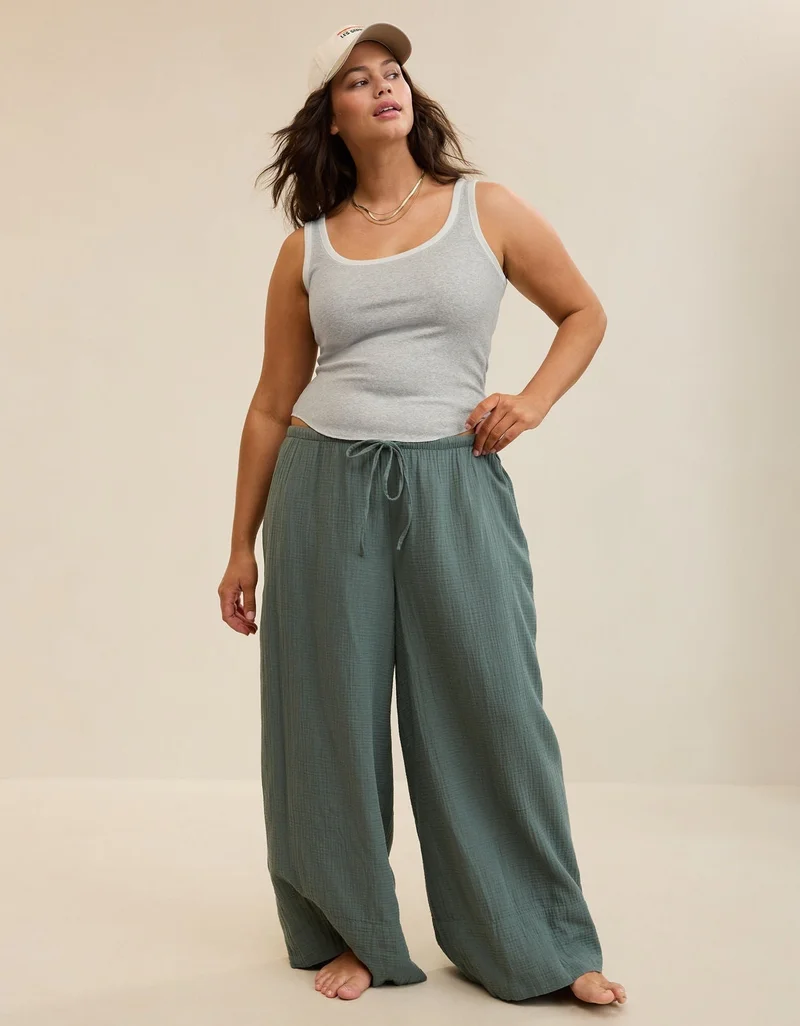 Aerie  Aerie Ribbed Scoop Neck Tank Top for Women | Best Price UAE