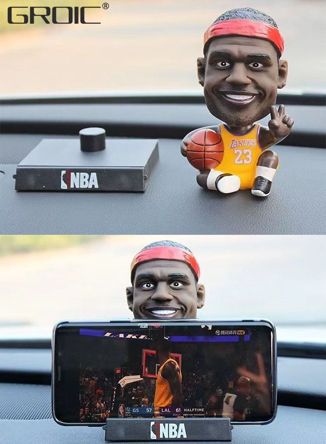 GROIC James for Car Dashboard Bobble Head Figures Car Decoration Ornaments Auto Interior Decor,Basketball Star Car Ornaments - Image 2