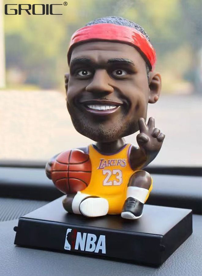 GROIC James for Car Dashboard Bobble Head Figures Car Decoration Ornaments Auto Interior Decor,Basketball Star Car Ornaments - Image 1