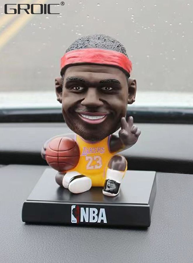 GROIC James for Car Dashboard Bobble Head Figures Car Decoration Ornaments Auto Interior Decor,Basketball Star Car Ornaments - Image 4